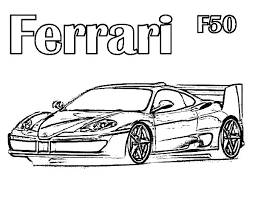 Ferrari clothes of driving gloves and jacket and. Drawing Ferrari Cars F50 Coloring Pages Kids Play Color
