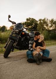 The muffler that is on it now is an old harley piece i had in my parts pile. Outdoor Couples Session Harley Davidson Alex Z Photography Motorcycle Photo Shoot Motorcycle Couple Photography Bike Photoshoot