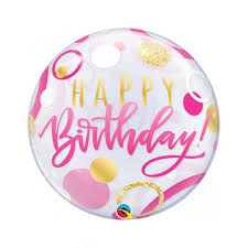 40 pesos con 85 centavos $ 40. Globo Burbuja Lunares Feliz Cumpleanos Cumpleanos Infantiles