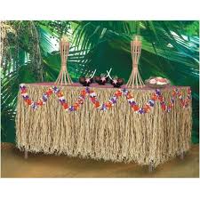 Buy Genuine Raffia Luau Table Skirt 9 At S S Worldwide Hawaiian Party Decorations Luau Theme Luau Birthday Party