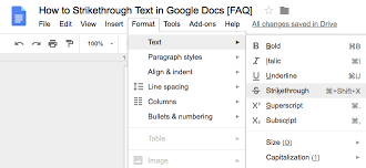 In google docs, write the text that you want to turn into a superscript or a subscript. How To Strikethrough Text In Google Docs Faq