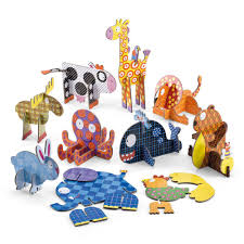 3d Animal Puzzles Here S A Cool New Take On Jigsaw Puzzles For Children Features Sturdy Card Pieces That Slot Togeth Animal Puzzles Toys Cardboard Animals