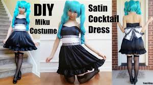DIY Basic Satin Cocktail Dress | DIY Magnet Hatsune Miku Cosplay Costume -  YouTube