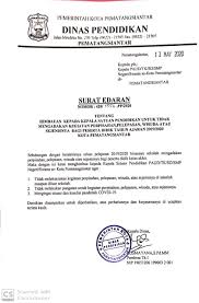 2) wewenang penetapan dan penandatanganan kewenangan untuk menetapkan dan menandatangani surat edaran adalah menteri panrb dan dapat dilimpahkan kepada sekretaris kementerian disesuaikan dengan substansi surat. Surat Edaran Dinas Pendidikan Kota Pemaatangsiantar Smp Swasta Sultan Agung