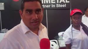 Clint Benjamin Manager Sales & Marketing Fabrimetal at the Ghana Ghana  Build Exhibition