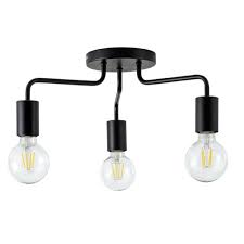 Buy Argos Home Rayner 3 Arm Flush To Ceiling Light Black Ceiling Lights Argos Black Ceiling Lighting Ceiling Lights Argos Home