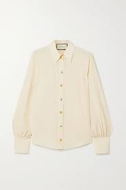 A cut of meat containing part of the. Ivory Net Sustain Organic Silk Crepe De Chine Shirt Gucci Net A Porter