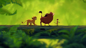 König Der Löwen Timon Pumbaa Und Simba Zeigen Vorbildich
