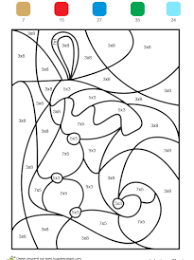 Des coloriages codés pour apprendre ses tables de multiplication en crayonnant. Coloriage Magique Multiplications Sur Hugolescargot Com