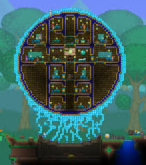 For major events, the best way to protect your npcs may be to fight the event outside your main base so that the enemies are away from your npcs. Terraria Bases And Buildings Terrarium Base Terrarium Ocean Backgrounds