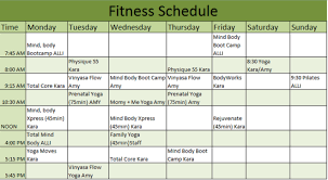 gym workout program schedule template