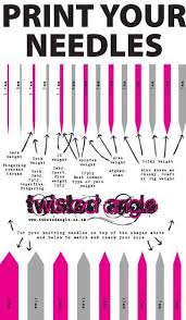 Printable Knitting Needle Size Gauge Because I Always Lose