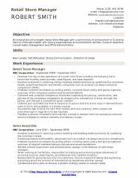 Retail Store Manager Resume Samples Qwikresume