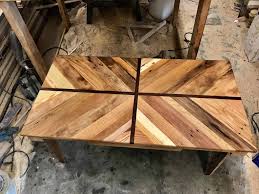 Wanna make a coffee table out of pallets?? New Chevron Twist On My Pallet Coffee Table Laptrinhx
