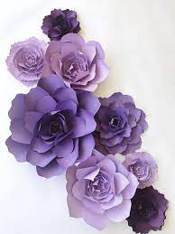 Please read before you download. Purple Paper Flower Nursery Decor Girls Room Wall Art Purple Paper Flower Nursery Flower Nursery Decor Hanging Paper Flowers