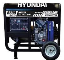 Generador Profesional Diésel 6.5 Kw Hyundai 12 Hp Trifásico - Hyed620xt