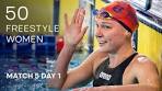 Women's 50m Freestyle | PLAYOFF MATCH 5 (16/18) DAY 1 - YouTube