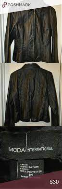 Sold Woman S Moda International Leather Jacket Leather Jacket Genuine Leather Jackets Jackets