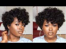 How To Quick Easy Tapered Curly Fro Look On A Lacewig Video Http Community Blackhairinformation Com Vi Curly Fro Natural Hair Styles Short Hair Styles