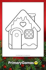 Breathtaking gingerbread house coloring page pdf. Gingerbread House Coloring Page Free Printable Pdf From Primarygames