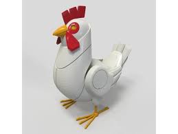 Robot Chicken 3dthursday 3dprinting In 2021 Robot Parts Robot Amazing Art