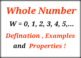 Learn about and revise whole numbers and how they can be added, subtracted, multiplied and divided using rules with gcse bitesize aqa maths. Whole Number Defination With Example And Properties In Hindi Maths Tricks In Hindi Learn Mathematic In Hindi