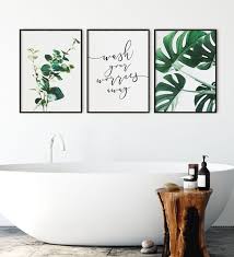 Bathroom wall decor ideas 2021. Wash Your Worries Away Bathroom Wall Art Botanical Eucalyptus Etsy In 2021 Washroom Decor Bathroom Wall Decor Green Bathroom Decor