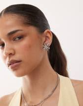 Kingsley Ryan sterling silver butterfly and flower earring