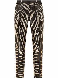 Zebra Print Trousers Dolce Gabbana Eraldo Com