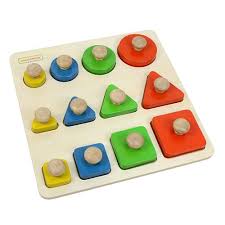 Shape Size And Colour Learning Peg Puzzle Shapes Peg Color