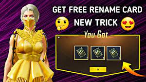 How To Get Free Rename Card In Pubg Mobile Free Rename Card Season 14 Secret Trick Youtube