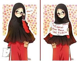 Instagram Photo By Kartun Muslimah Jul 6 2016 At 8 19am Utc Anime Muslimah Manga Anime Illustration