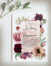 Earthy Tones Burgundy Floral Vintage Wedding Invitation Zazzle Com Vintage Wedding Invitations Beach Wedding Invitations Wedding Invitations