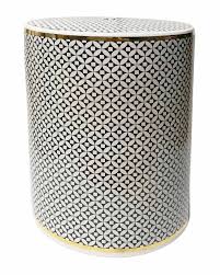 Black And White Garden Stool White Black Garden Stool Ceramic Garden Stools Garden Stool White Garden Stools