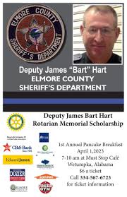 Deputy James 'Bart' Hart Memorial Pancake Breakfast Is April 1 At Must Stop  Café In Wetumpka