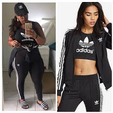 Plus Size Curvy Adidas Outfit Trendy Plus Size Fashion Active Wear Curvy Fashion Trendy Plus Size Fashion Adidas Outfit Plus Size Fashion