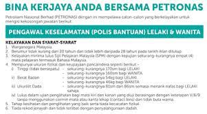 Terbuka sepanjang tahun 2017 / 2018 lokasi : Jawatan Kosong Jawatan Kosong Polis Bantuan Petronas Terkini Terbaru Latest