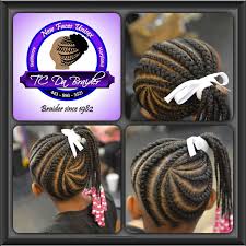 Accessorized braided pony for parties. Braided Ponytail Feeder Braids Kids Hairstyles Kids Braided Hairstyles Little Girl Braids