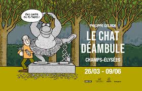 A complete bibliography of his albums and other publications; Le Chat Takes A Walk Exhibition Paris Tourist Office