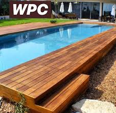 Wood Plastic Composite Wpc Is A Hybrid Material Which Combines The Qualities Of Wood And The Ease Of Workability Of Piscina Rectangular Piscinas Deck Madera