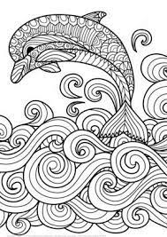 Delfin Zentangle Saltando Las Olas Del Mar Dibujo Para Colorear Categorias Zentagle P Mandalas Animales Imagenes De Mandalas Mandalas Para Colorear Animales