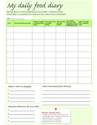 My Daily Food Diary Diary Template Food Diary Food Journal