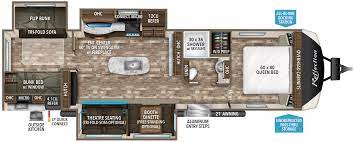 We offer a variety of options and floor plans for every budget. 2021 Reflection Travel Trailer Travel Trailer Floor Plans Travel Trailers For Sale Travel Trailer