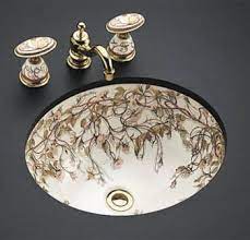 Free shipping on orders over $99! Kohler K 14218 Br 96 Artist Edition Tale Of Briar Rose Undercounter Lavatory Biscuit Faucet Not Included Faucetdepot Com Undermount Bathroom Sink Kohler Traditional Bathroom Sinks