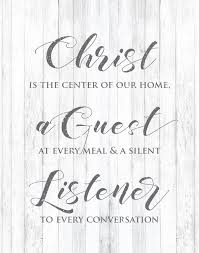 Christ Is The Center Of Our Home Bible Verse Prints Custom Bible Quote Prints