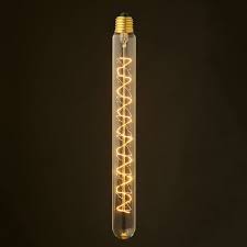 vintage edison long tube spiral filament bulb 290mm 25w filament bulb wall mounted lamps light bulb