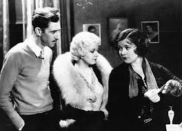 Jean Harlow and Marie Prevost going over a scene with director William  Beaudine for Three Wise Girls (1932)