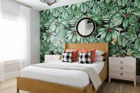 Tropical rainforest wallpaper, southeast asia huge trees and plants wall mural, living room or bedroom wallpaper wall murals. Bold Tropical Guest Bedroom Mollie Openshaw Hgtv