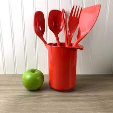 Rosti Denmark Melamine Utensils And Pitcher Vintage Red Orange Kitchenware From Nextstage Vintage Of Westborough Ma Attic