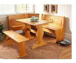 Building support frame corner bench dining table set before installing the bank or the application of the top of the bank. Breakfast Nook Dining Table Furniture Storage Wood Pine Bench Seating Corner New Corner Dining Table Nook Dining Set Breakfast Nook Table